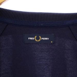 FRED PERRY トラックジャケット ジャージ ロゴ ライン M ネイビー /KH