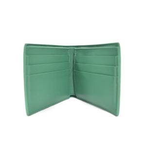 BOTTEGA VENETA マキシイントレチャート二つ折り財布 レザー グリーン