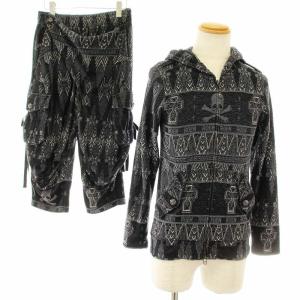 73047030 73033003 セットアップ 上下 パーカー フーディー 長袖 ジップアップ クロップドパンツ