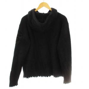 roar 18FGK-01 パーカー フーディー プルオーバー 長袖 ハーフジップ ウール 2 黒 ブラック /KU