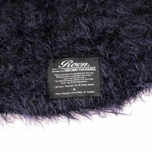 Roen スヌード マフラー アーガイル柄 フェイクファー スカル 紫 パープル グレー 白 ホワイト /KU