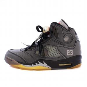 Off-White Air Jordan 5 Black/Muslin/Fire Red