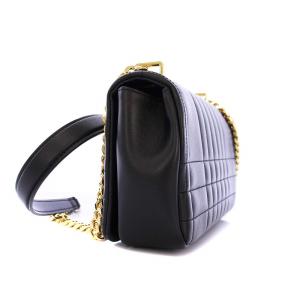 BURBERRY LOLA チェーン キルティングショルダーバッグ TBロゴ レザー ブラック
