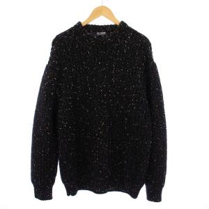 22AW Bulky pearl ribbed roundneck sweater