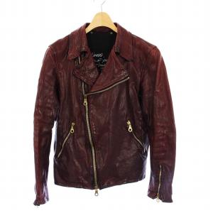 ダブルライダースジャケット M ブラウン 1254-02