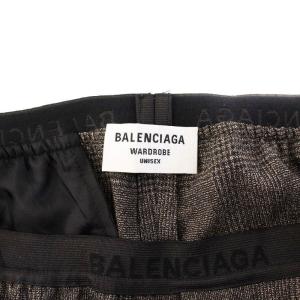 BALENCIAGA WARDROBE Elastic Pants グレンチェック 36 グレー