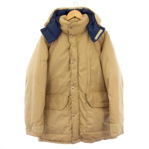 80s USA製 ダウンジャケット アウター フーディ M ベージュ /KH
