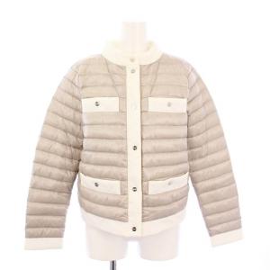 ノーカラーダウンジャケット 40 ベージュ PI001858D