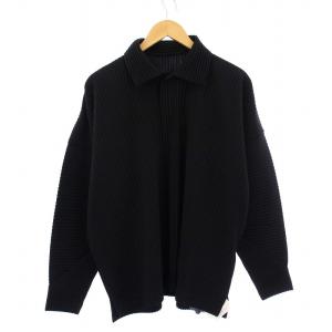 24AW プリーツ ポロシャツ 2 ブラック HP43JM118