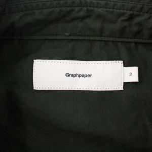 Graphpaper シャツ 長袖 コットン 2 グリーン GM181-50081B /KH