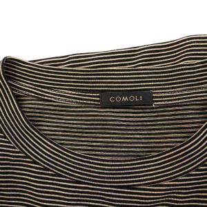 COMOLI 24SS サマーウール クルーロングスリーブTシャツ 2 ブラック Z01-05022