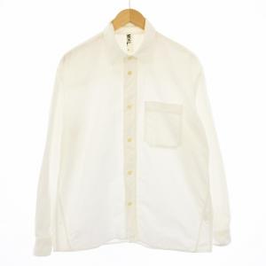 596-7250508 カジュアルシャツ 長袖 コットン M 白 ホワイト /KU