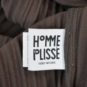 HOMME PLISSE ISSEY MIYAKE 20AW ブロックカラーコート ブラウン HP03JL250