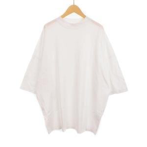 オーバーサイズ Tシャツ カットソー 半袖 モックネック L 白 ホワイト J21GC0005 J45084