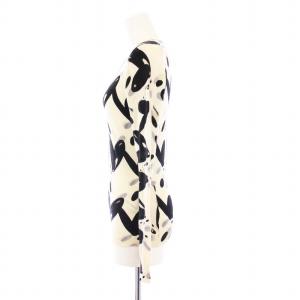 CHANEL 05P ニット セーター カシミヤ100％ 36 アイボリー ブラック P25477V01846