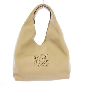 デュナス トートバッグ アナグラム レザー ベージュ