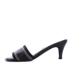 CHANEL ミュール ココマーク レザー 36C ブラック