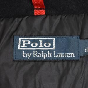 RALPH LAUREN ダウンベスト ワッペン ポニー刺? XL 黒 ブラック AA