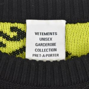 VETEMENT 21AW Monogram Knit L ブラック UA52KN600B