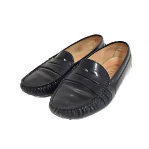 ドライビングシューズ ローファー 37 黒 ブラック AA