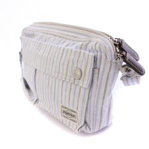 PORTER BLUE STRIPES 吉田カバン SHOULDER BAG ショルダーバッグ ロゴ ストライプ柄 水色