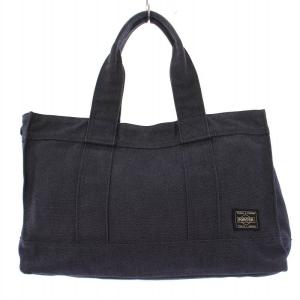 吉田カバン スモーキー トートバッグ ハンドバッグ キャンバス ロゴ 紺 ネイビー /BB AA