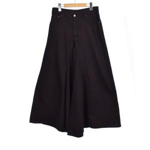 18AW FLARED DENIM PANTS 40 ブラック S32LA0166