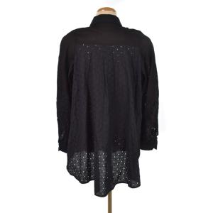 ENFOLD 24SS SOLID-ARM SHIRT 38 ブラック 300HS130-0870