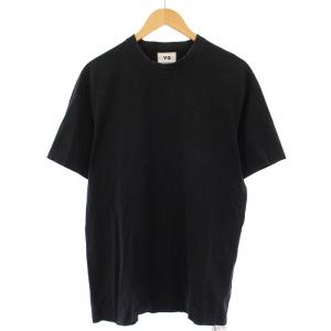 ヨウジヤマモト Tシャツ 半袖 クルーネック ロゴ プリント S 黒 ブラック /BB AA