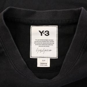 Y-3 ヨウジヤマモト Tシャツ 半袖 クルーネック ロゴ プリント S 黒 ブラック /BB AA