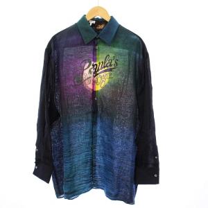 Paula's Ibiza ムーンプリントシャツ リネン 46 マルチカラー