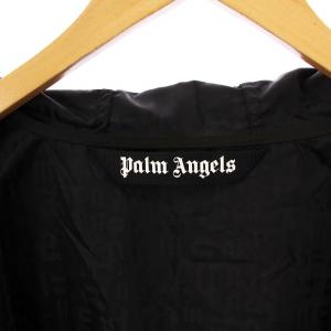 PALM ANGELS モノグラムウインドブレーカー マウンテンパーカー ジャケット ロゴ S ブラック PMEB010S21FAB003