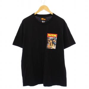 pulp fiction Tシャツ カットソー 半袖 プリント L 黒 /KH