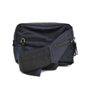 PRADA テスート ナイロン 三角ロゴ ウエストバッグ ネイビー 2VL001