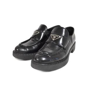 三角プレート ローファー 36 ブラック