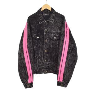 ペイント加工 ダメージ加工 ライン Gジャン S ブラック