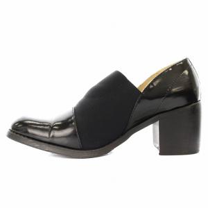 CLANE WIDE GORE FLAT SHOES ワイドゴアフラットシューズ スリッポン レザー スクエアトゥ