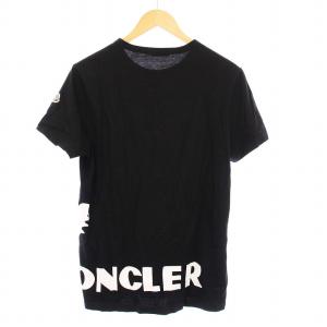MONCLER 19AW MAGLIA T-SHIRT Tシャツ カットソー 半袖 ロゴ S 黒 E20918046150