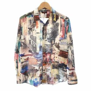 シャツ 総柄 コットン 長袖 M マルチカラー 104388 N8875 /YM