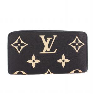 LOUIS VUITTON ジッピーウォレット バイカラー モノグラム アンプラント 長財布 ノワール M80481