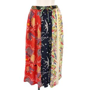 ビームスボーイ BEAMS BOY ロングスカート ギャザー 総柄 マルチカラー 13-27-0345-086