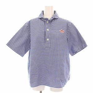 オックスチェックラウンドカラープルオーバーシャツ ショートスリーブ プレイド OX CHECK ROUND