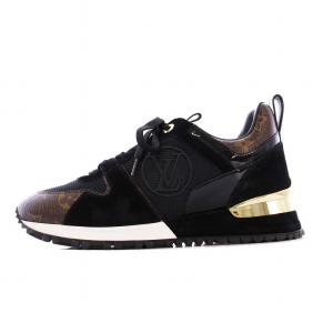 ランアウェイライン スニーカー モノグラム 35.5 ブラック ブラウン CL0270