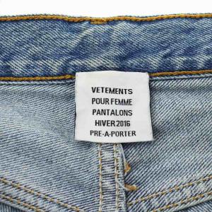 VETEMENT デニムパンツ ジーンズ ジーパン Gパン 再構築 S 水色 ライトブルー /AN6 AA