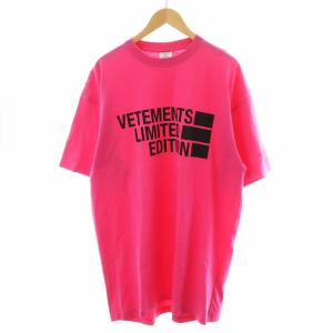 LIMITED EDITION LOGO Tシャツ カットソー 半袖 ロゴ M ピンク UE51TR810P