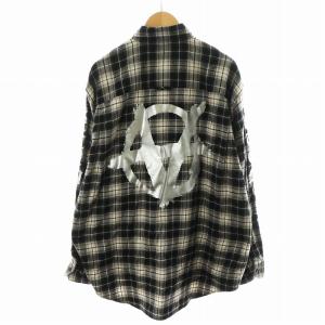 VETEMENT 22AW DOUBLE ANARCHY FLANNEL SHIRT M