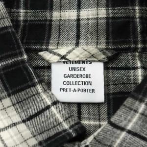 VETEMENT 22AW DOUBLE ANARCHY FLANNEL SHIRT M