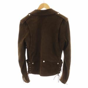 SAINT LAURENT PARIS 16AW エディ期 ライダースジャケット 46 ブラウン
