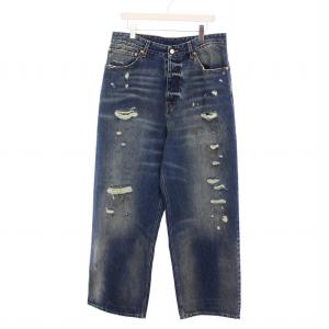 25SS デニムパンツ ダメージ加工 W32 インディゴ UA66PA590N