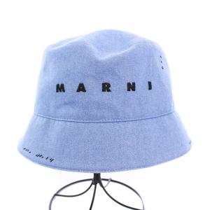 24SS デニム バケットハット ロゴ 刺繍 L ブルー CLZC0110S2